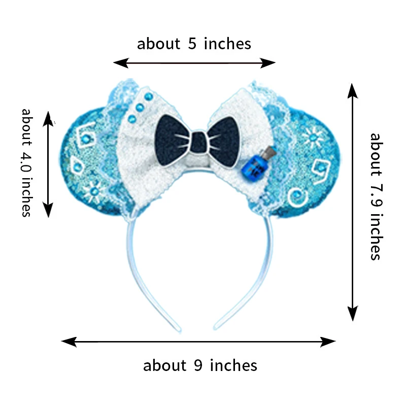 2023 Mickey Mouse Ears Headbands for Baby Girls Headband Kids Accessories Women Hair Headwear for Halloween Carnival Party