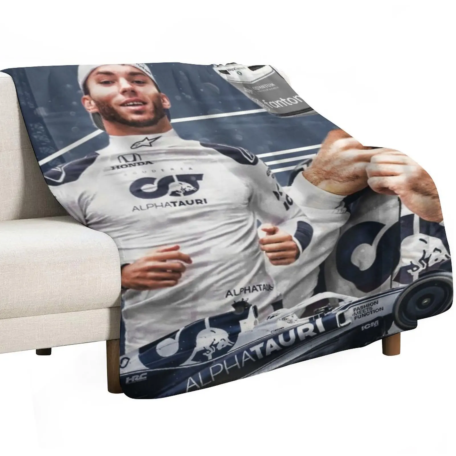 P gasly New Wallpaper Throw Blanket For Decorative Sofa Warm Designers Fashion Sofas blankets and throws Flannel Blankets