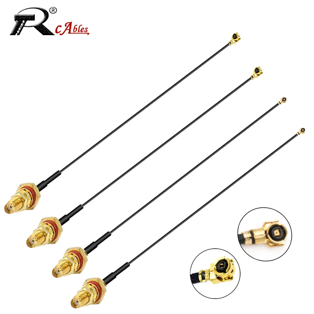 

2PCS uFL u.FL MHF Female to Waterproof SMA Female Adapter RF Coaxial Pigtail WIFI Antenna Extension MHF RG1.13MM RG0.81MM Cable