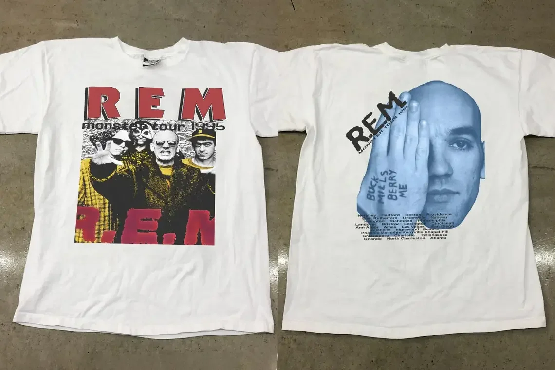 R.E.M Rock Band Monsteerr Tour 1995 T-Shirt 90s REM Rock Music Concert shirt Monsteerr Tour 1995 shirt Anniversary Gift for Fans