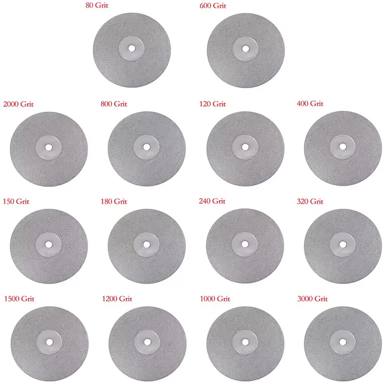 6 "بوصة 150 مللي متر Grit80-3000 الخشنة غرامة الماس جلخ عجلات طحن عجلة القرص المغلفة 1 قطعة/المجموعة شقة اللفة القرص أدوات جواهري