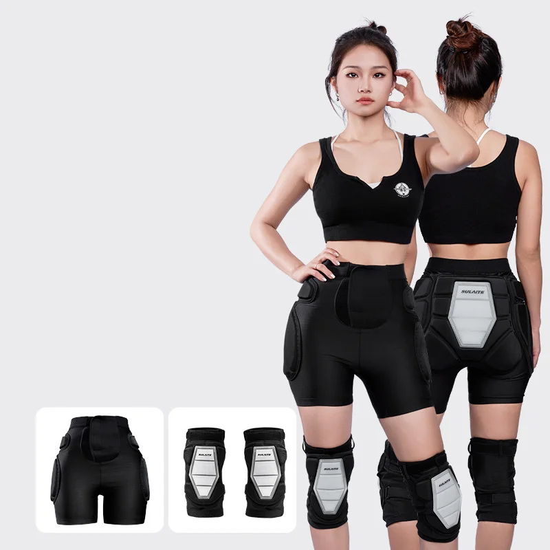 3D Protective Padded Shorts Butt Pad Shorts EVA Silicone Gear Guard With Knee Pads for Cycling Snowboarding Skating image 6