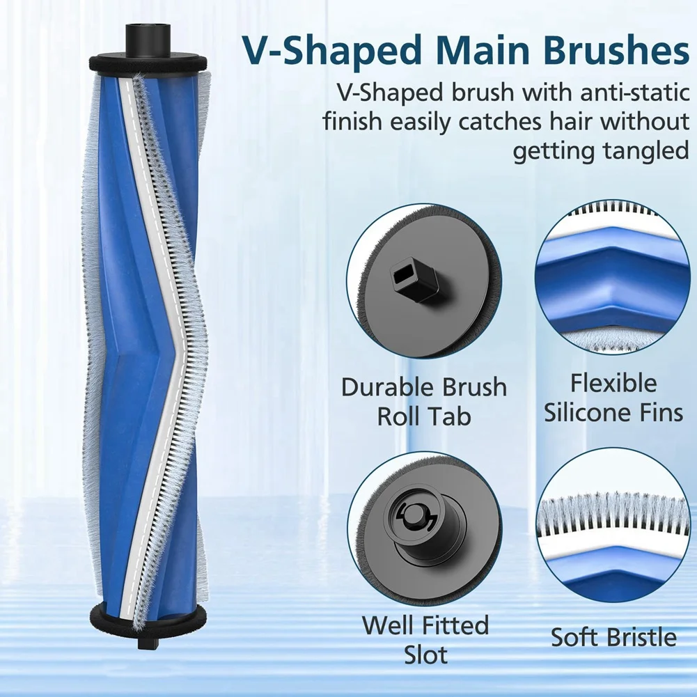 طقم استبدال A66T مكون من 19 قطعة للمكانس الكهربائية ECOVACS DEEBOT T30S/T30S COMBO/T30S Pro