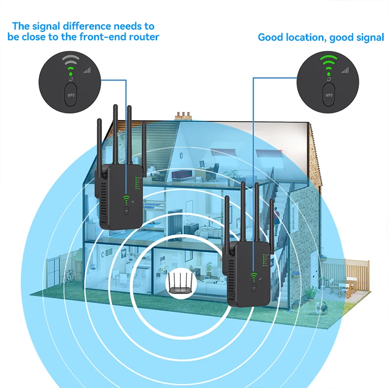 Xiaomi 1200 MBit/s WLAN-Repeater WLAN-Signal verstärker Dualband 2,4g 5g WLAN-Router 802,11 AC Gigabit ultras chnelle Licht geschwindigkeit