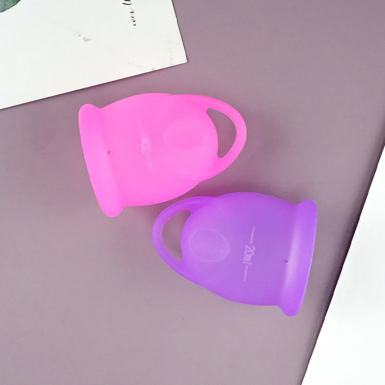 Menstrual Cup with Ring Easy Removal Tampon and Pad Alternative Medical Silicone Feminine Hygiene Cup For Lady Period Menstrual