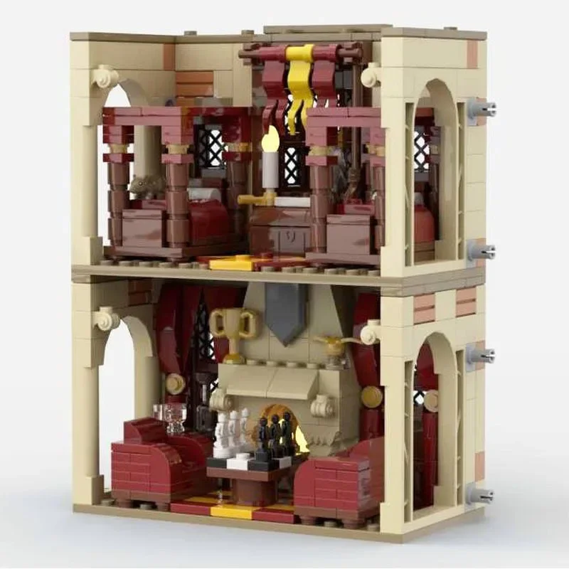 Moc Bouwstenen Architectuur Model Griffoendor Gemeenschappelijke RoomTechnologie Modulaire Blokken Geschenken Speelgoed Voor Kinderen DIY Sets Montage