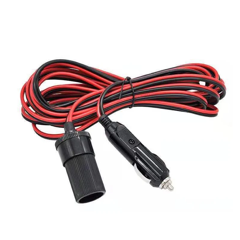 12V 10A Car Cigarette Lighter Socket Extension Cord Cable 2M/5M Male Plug To Female Socket Extension Cable Car Interior