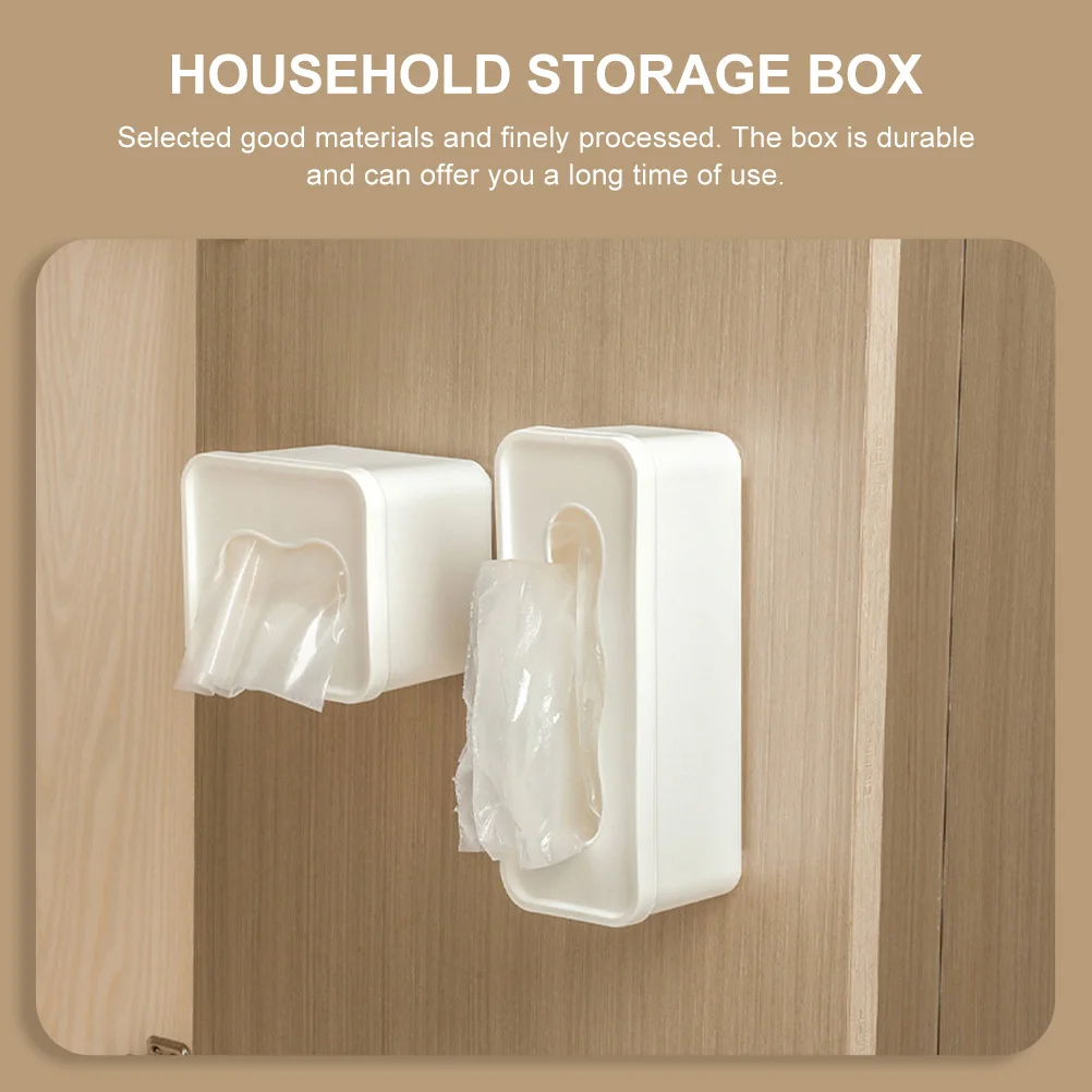 

2Pcs Household Storage Box Dispenser Simple Design Mask Container Gloves Holder Easy Pull Wet Tissue Box Large Opening