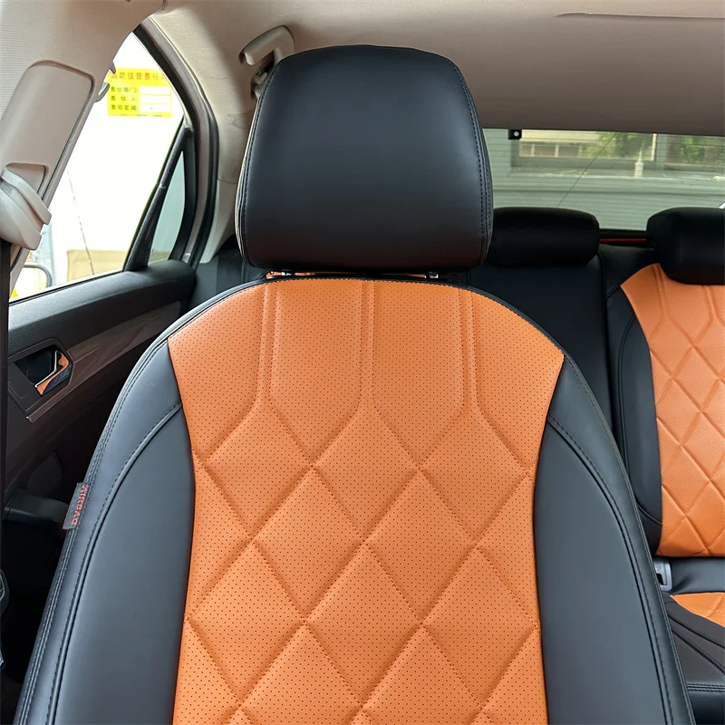 2024 Factory Price List New Car Interior Sport Leather Car Seat Covers with Steering Wheel Covers 12 Piece Car Seats