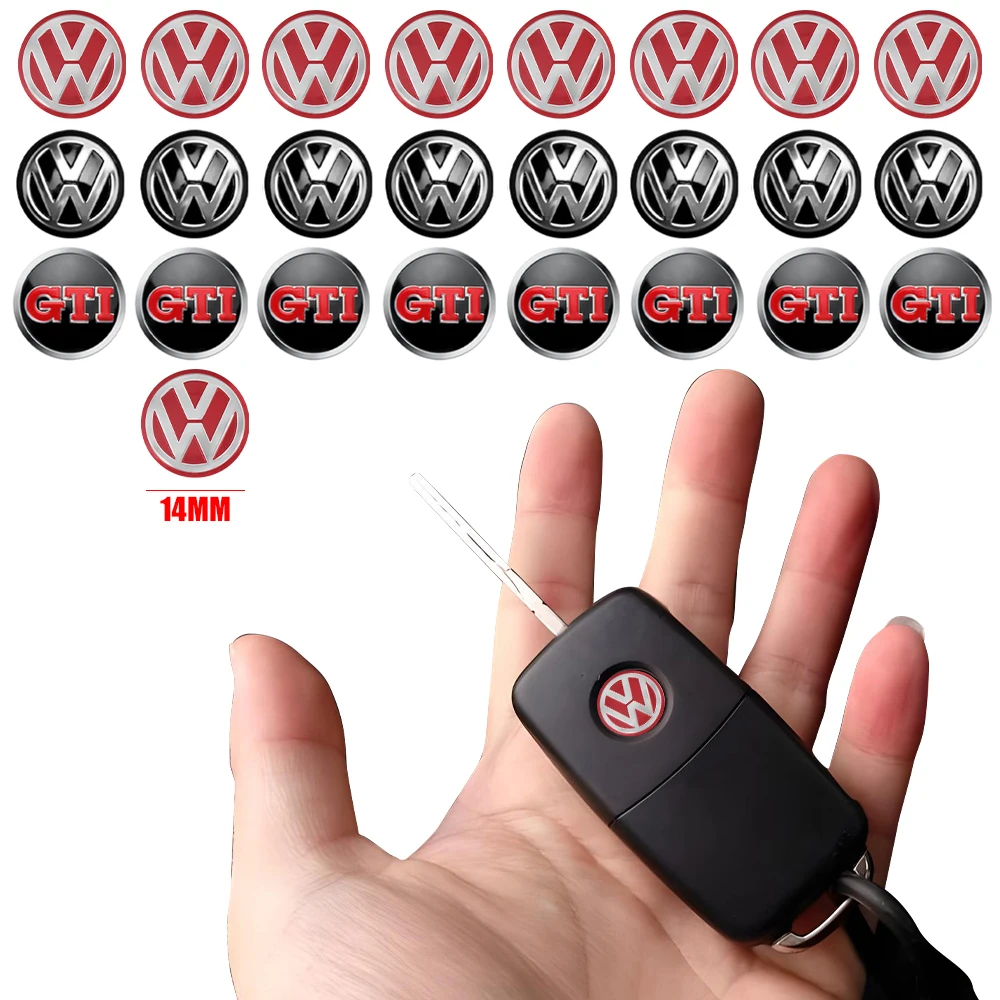 5/10/20Pcs Car Key Shell Remote Control Logo Key Sticker For Volkswagen Golf 4 mk5 Passat b8 b5 VW Sharan Polo 6R Tiguan Sagitar