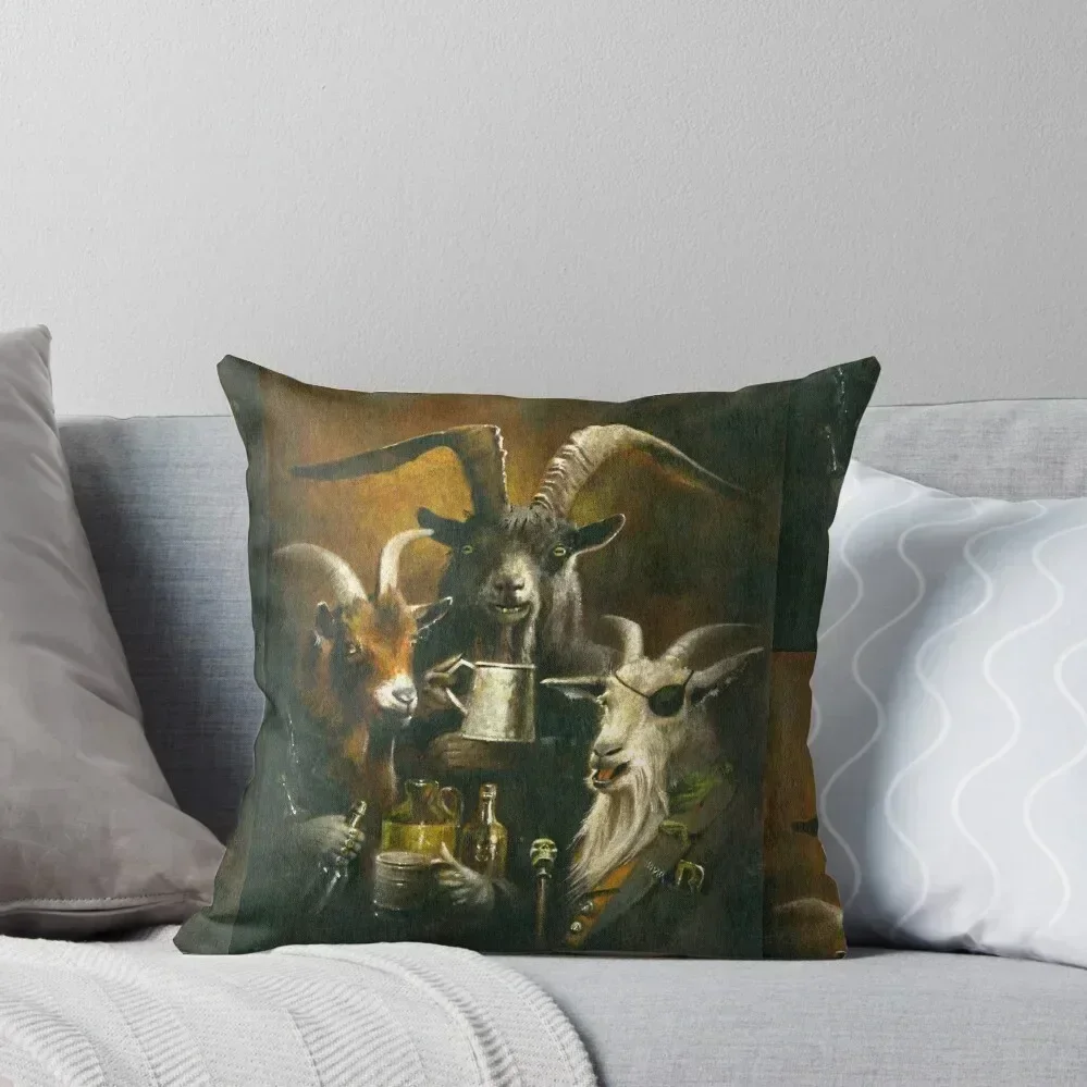 

The Three Billy Goats Rough Throw Pillow Cushion Cover Luxury bed pillows luxury decor Christmas s Covers pillow