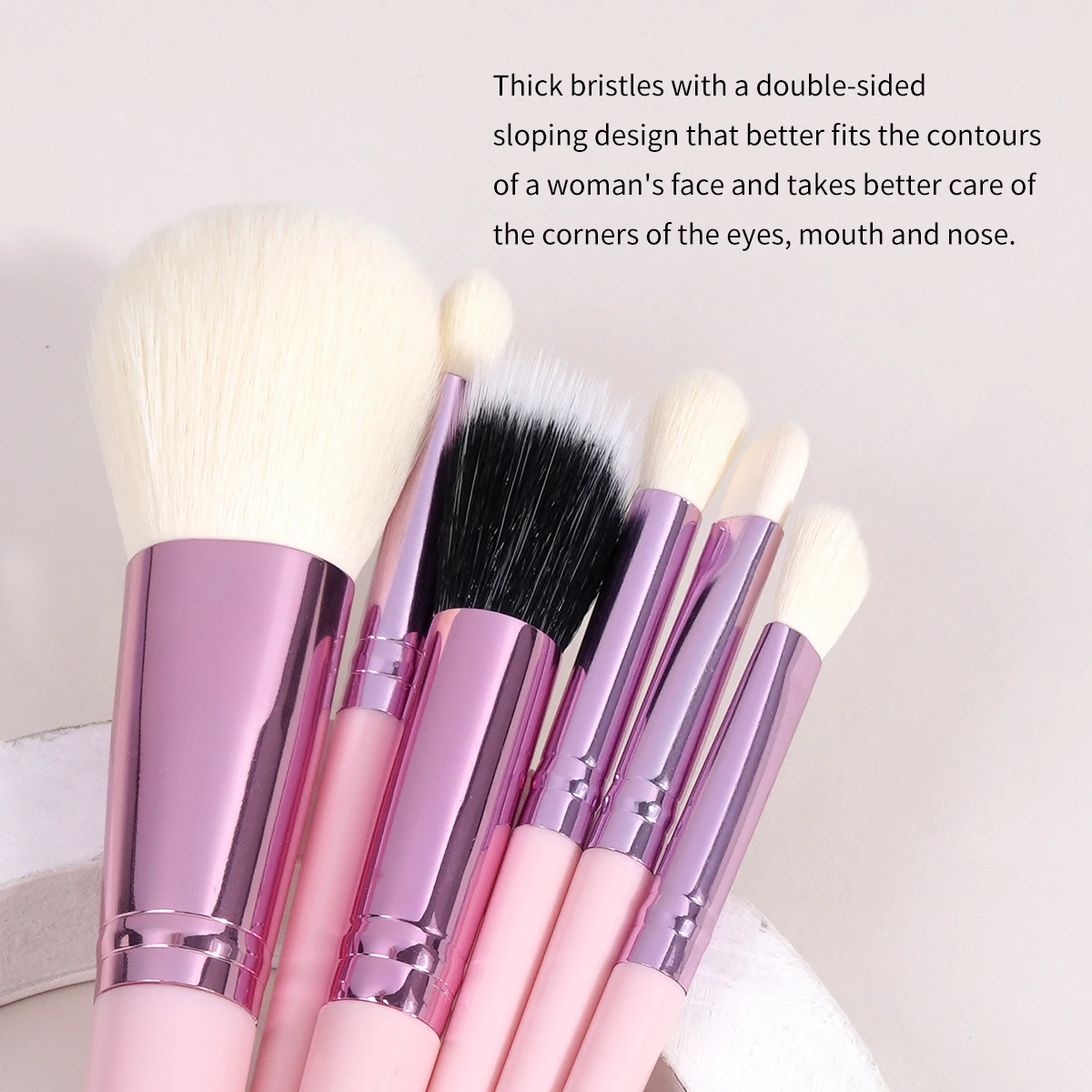 Maange 6 Stuks Make-Up Borstels Set Beginnersvriendelijk Voor Foundation Poeder Oogschaduw Zachte Borstelharen Gezicht Make-Up Tool Voor Reizen Schoonheid