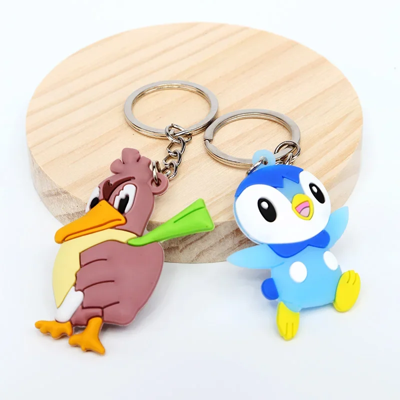 24 New Pokemon Keychain Action Figure Pikachu Key Chain Psyduck Bulbasaur Keyring Backpack Pendant Bag Key Ring Accessories Gift