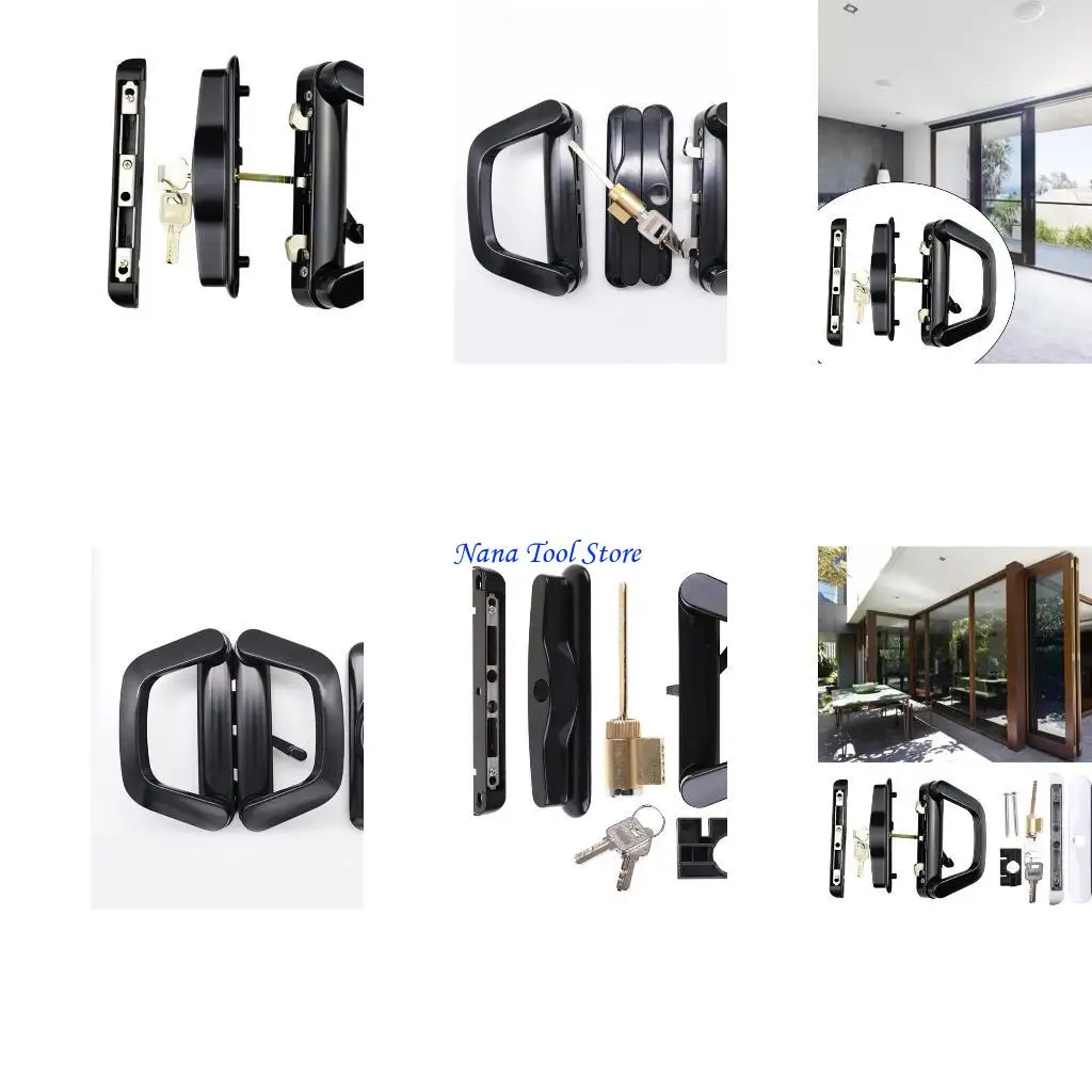 

31GJ балкона стеклянная дверная ручка заблокированная с одной стороной с ключом цинковой сплавной раздвижной двери