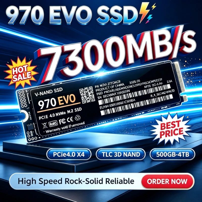 Internal NVMe 970 EVO SSD NVMe M.2 2280 PCIe 3.0x4 Internal Solid State Drive 500GB 1TB 2TB 4TB For Laptop Desktop，OME Package