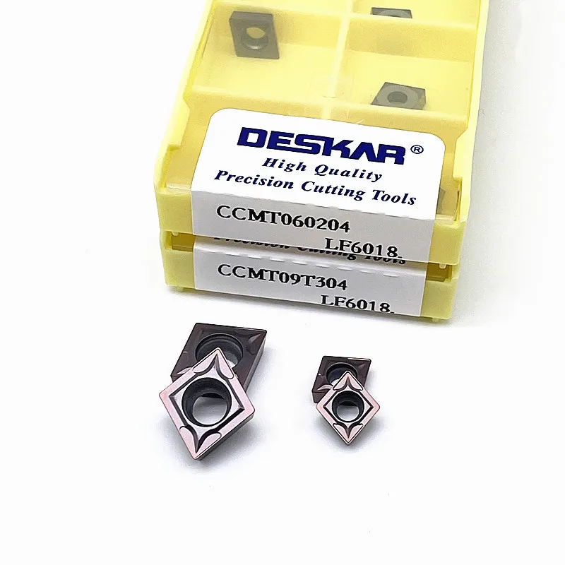 Mesin bubut CNC ตัดคาร์ไบด์ LF6118 LF6018 CCMT120404 CCMT060208CCMT09T304 CCMT060204 deskar สำหรับสแตนเลส