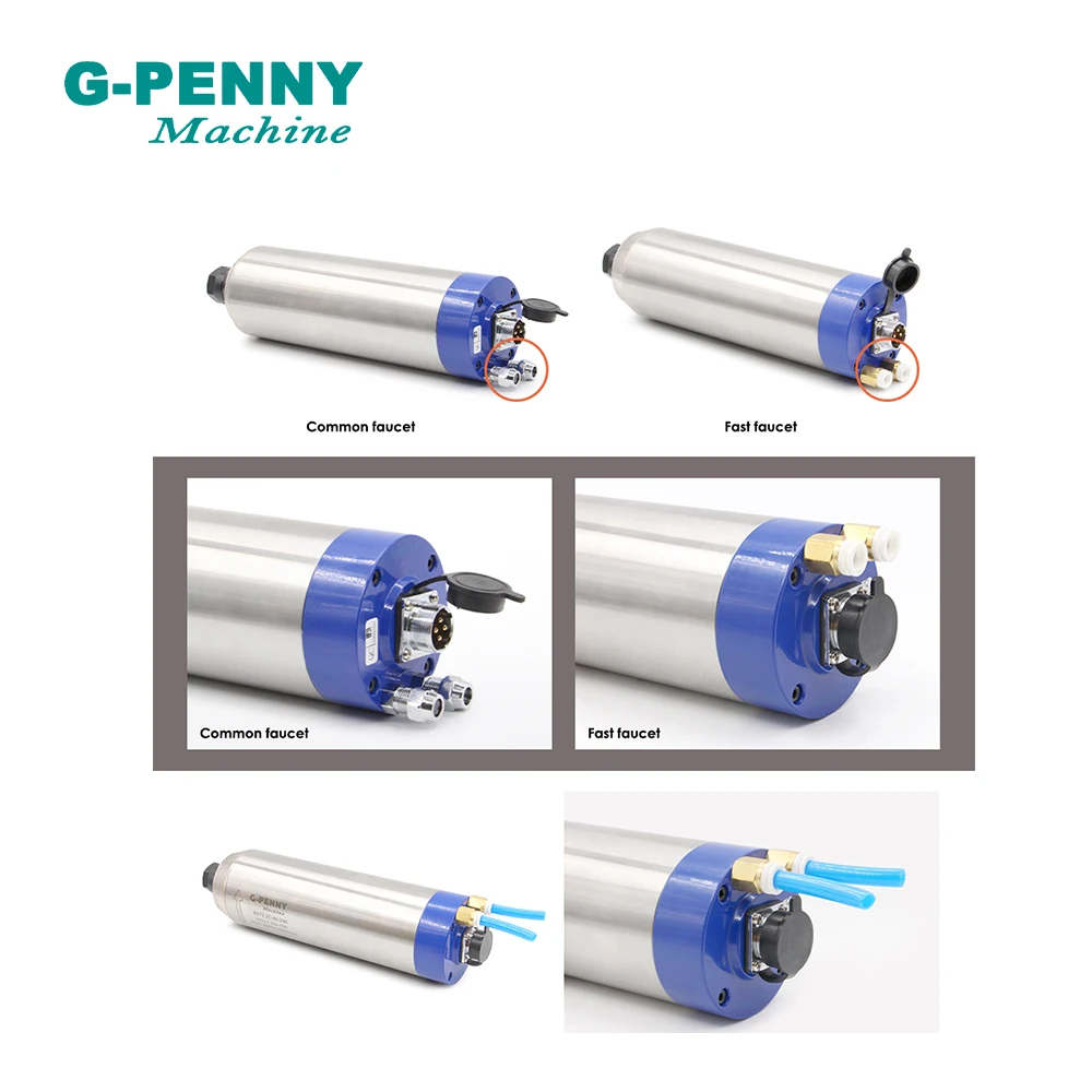 Imagem -06 - G-penny Cnc Motor do Eixo 110v 220v 380v 2.2kw Er20 Refrigerado a Água Peças Rolamentos de Madeira Pedra de Trabalho do Eixo do Motor