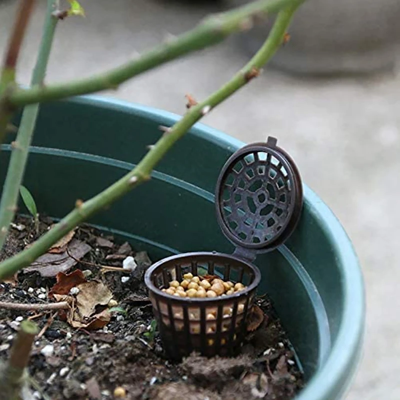 10Pcs Friendly Take Root Fertilizer Basket With Lid Fertilizer Box Case Easily Carrying Part Bonsai Fertilizer Container