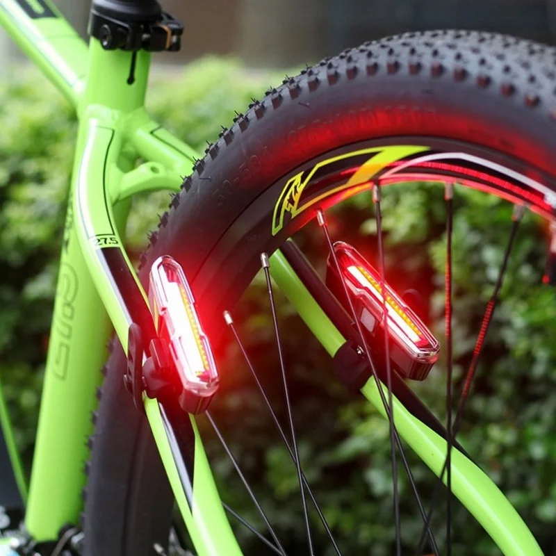 Set Luci Per Bici Anteriori E Posteriori Ricaricabili - Impermeabili, 4+6 Modalità - Sicurezza Notturna