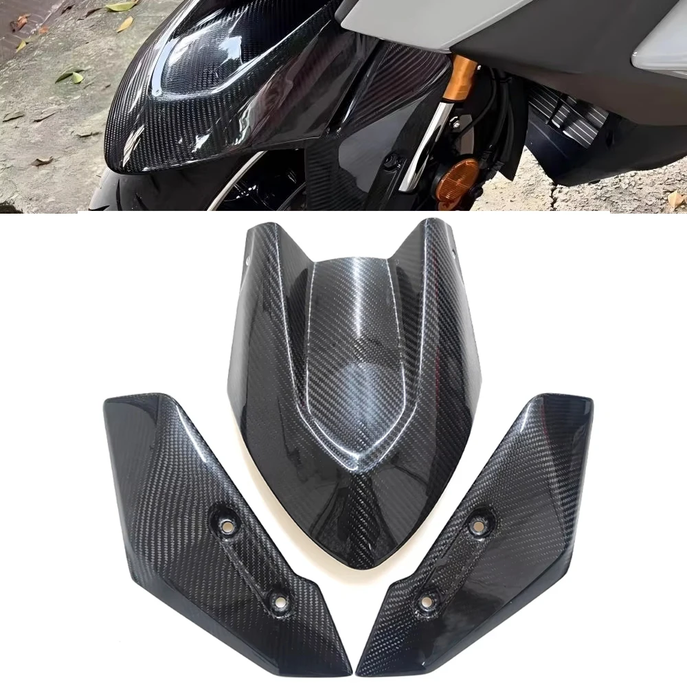 For Yamaha T-MAX560/TMAX560 2023 2024 2025 100% Carbon fiber front fender decoration modification cover TMAX560 Accessories
