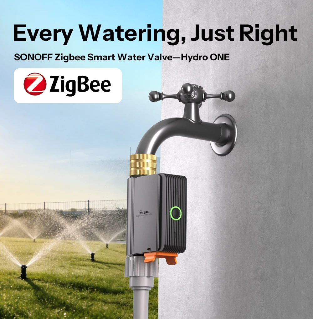 SONOFF SWV-ZFE Hydro Series Hydro ONE Zigbee Smart Wasserventil mit Durchflussmesser SWV Duale Kommunikationsmodi Wasserdaten-Einsichten – Detail 1