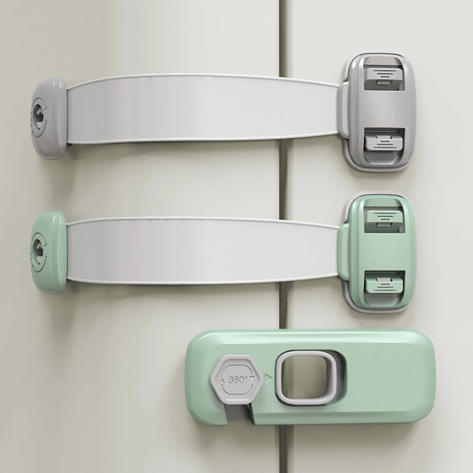 

Refrigerator Door Lock Child Kids Proof Safety Cabinet Locks Straps Safe Quick Baby Proofing Latches for Drawers Freezer