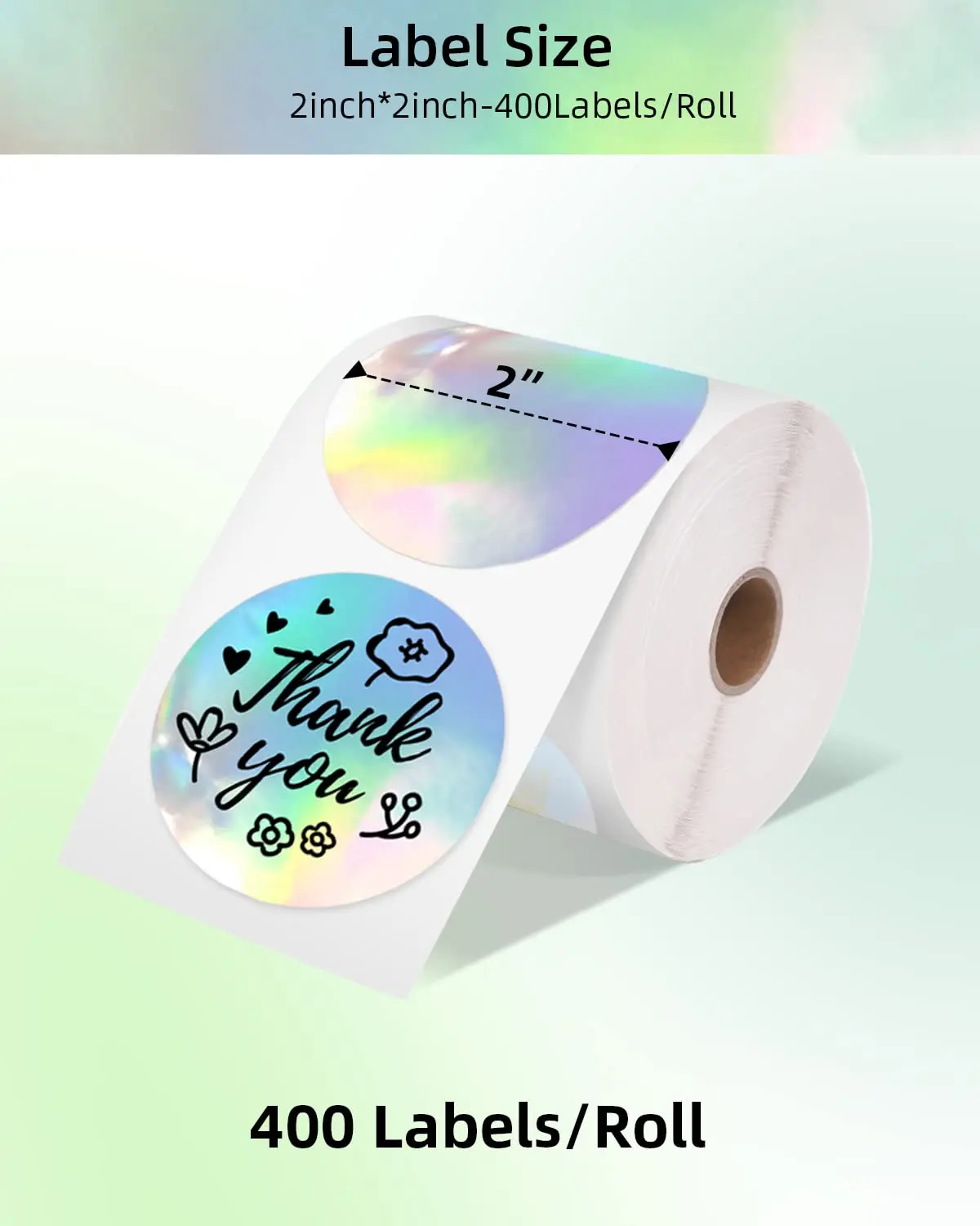 Phomemo PM241 Shipping Label Printer Label Sticker Round Label Square Label Rainbow Color DIY Logo Design Small Business,1000pcs