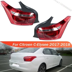 For Citroen C-Elysee 2017 2018 Rear Bumper Tail Light Taillamp Brake Stop Warning Turn Signal Reflector Lamp Without Bulb