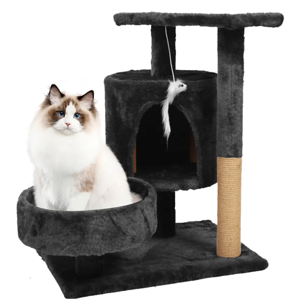 Struttura per arrampicata per gatti per alberi per gatti Amaca per torre per gatti Vernici e condotti imbottiti Giocattolo per saltare per gatti con scala Accessori per gatti Forniture per animali