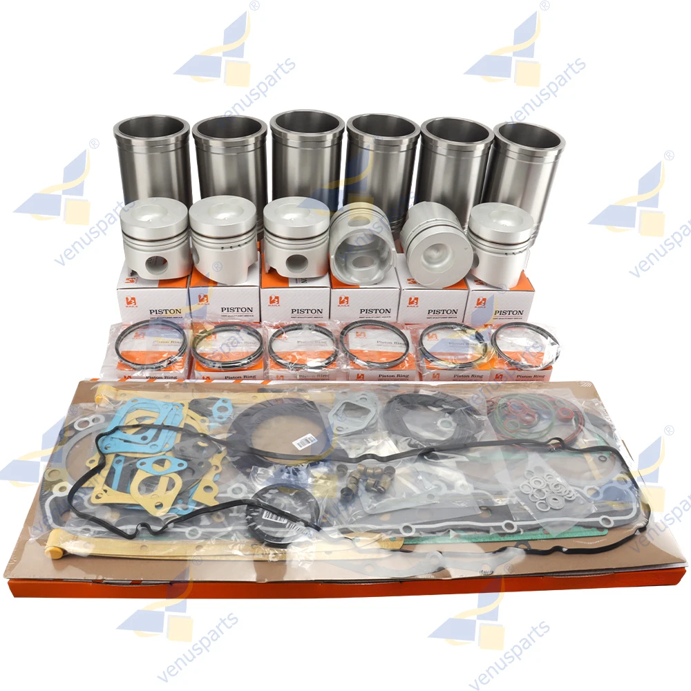 

For Mitsubishi 6D15 6D15T Overhaul Rebuild Kit Piston Rings Cylinder Liner Full Gasket Set Diesel Repair Engine Parts