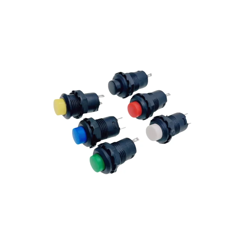 6pcs 12mm Lock Latching OFF- ON Push Button Switch Maintained Fixed Pushbutton Switches DS-428