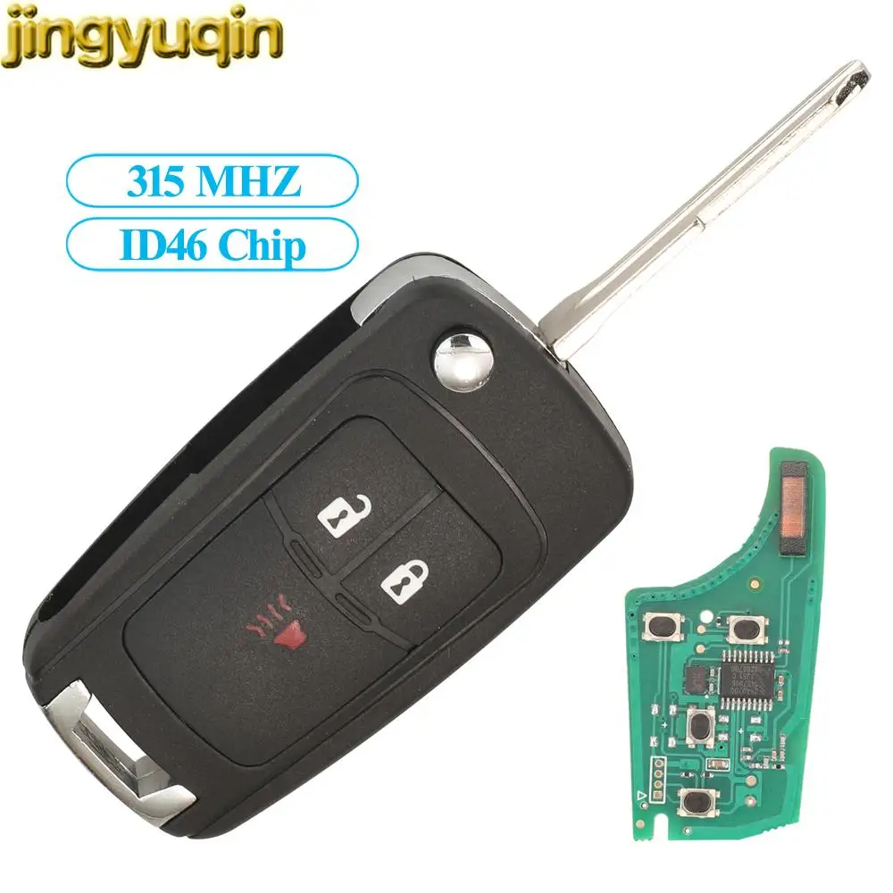 

Jingyuqin 3Button Remote Car Key Fob 315MHz ID46 Chip For Chevrolet Spark Cruze 2013 2014 2015 2016