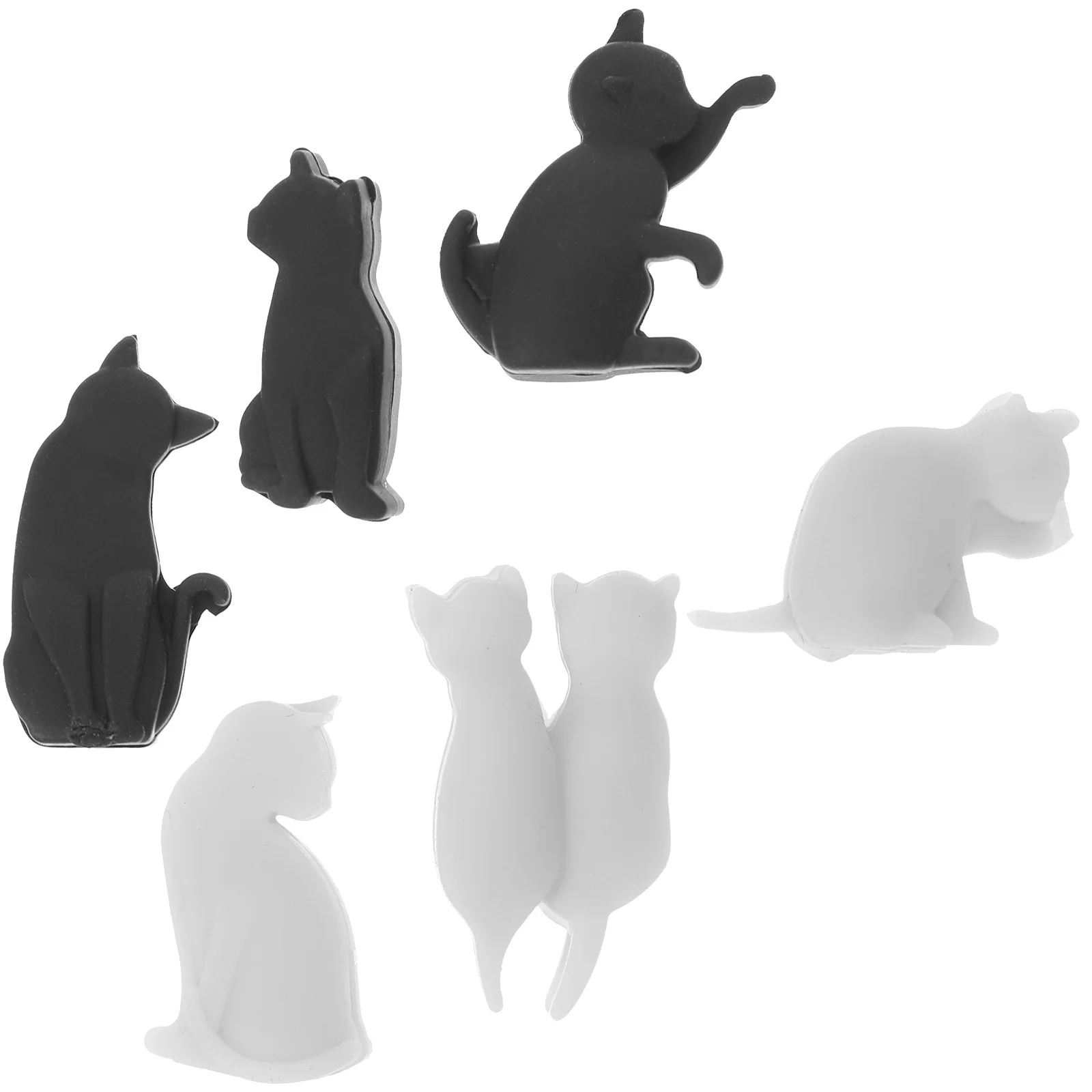 

6Pcs Small Cat Silicone Wine Glass Markers Reusable Drink Tags for Party Bar Gathering Decorative Drink Accessories