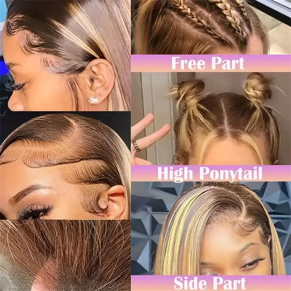 Wig Bob 13X4 Wig Rambut Manusia Renda Depan Lurus Renda Transparan untuk Wanita Wig Bob Pendek Rambut Manusia Pra Dipetik Warna Alami