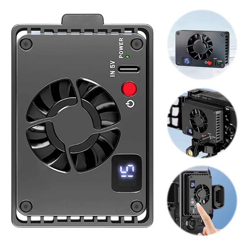 

Camera Cooler Quiet Radiator Cooling Fan Aluminum Alloy Semiconductor Radiator For Canon Sony FUJIFILM ZV-E10 A7M4 R5 R7