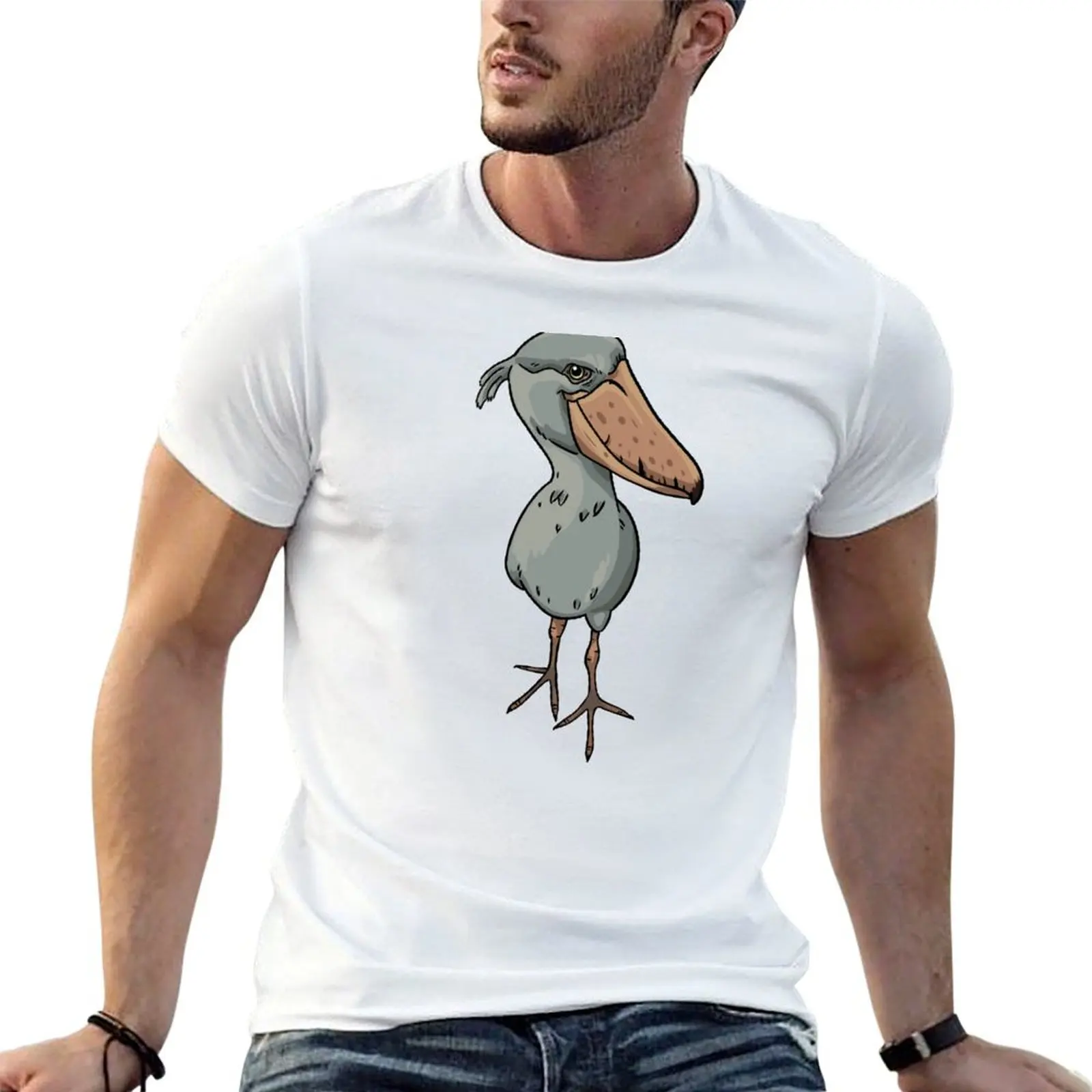 

shirts cotton t t Shoebill man stork shirt T-Shirt graphic mens