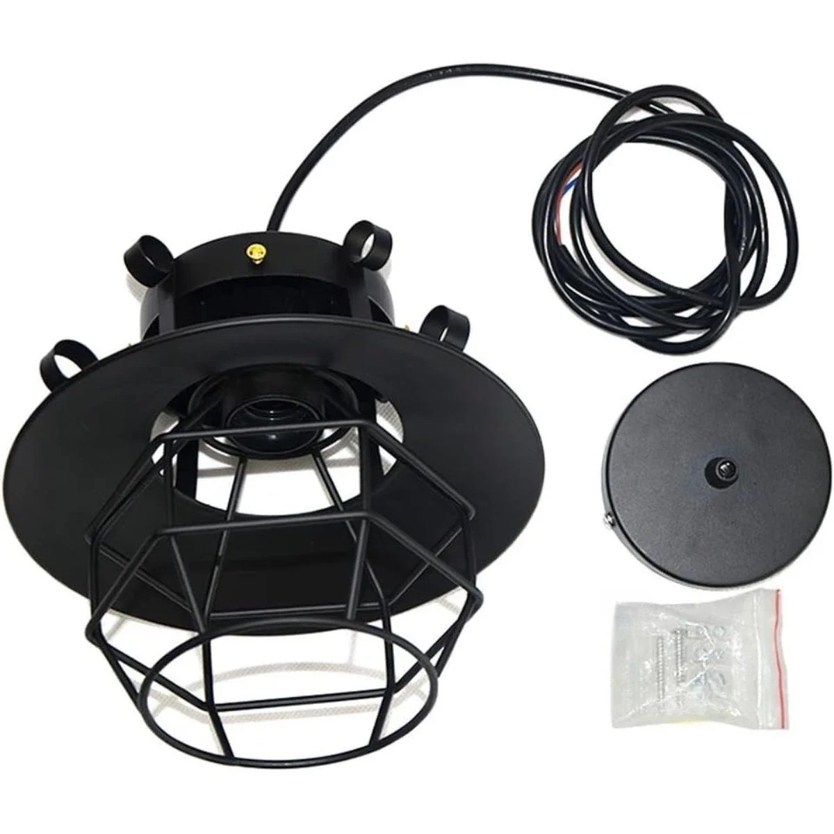 

Vintage Loft Metal Cage Fixture Light Retro Iron Body Pendant Lights Industrial Black Chandeliers Aisle Bedroom E27 Hanging Lamp