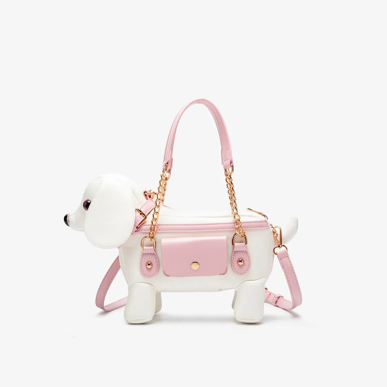 Cool Creative Dog Shape Crossbody Bag 2025 New Style Sexy Girl Style Small Square Bag PU Leather Fashionable Shoulder Bag