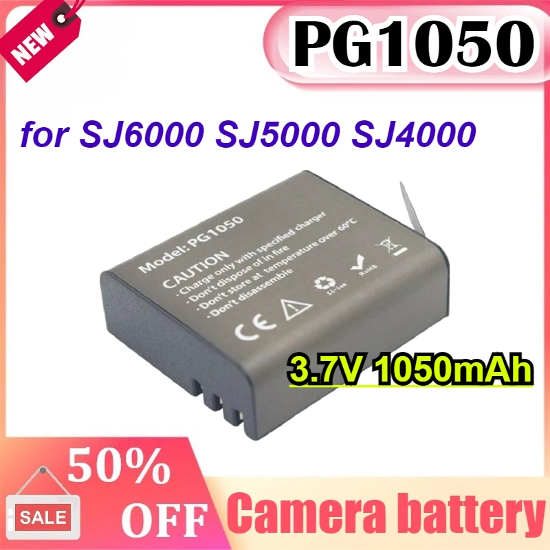 

3.7V 1050mAh PG1050 Rechargable Li-ion Battery for SJ6000 SJ5000 SJ4000 WIFi SJCAM Sport Action Camera DV SJ Dedicated Battery