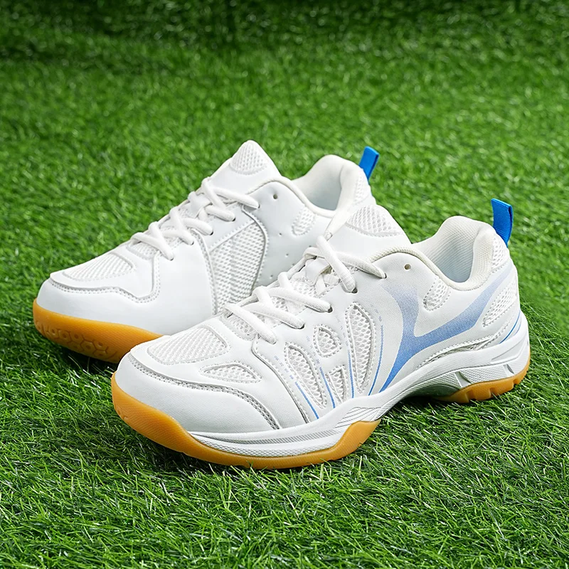 2023 New Badminton Shoes for Men and Women Couples: Shock Absorbing, Breathable, Durable Adult Children\'s Tennis Training Shoe