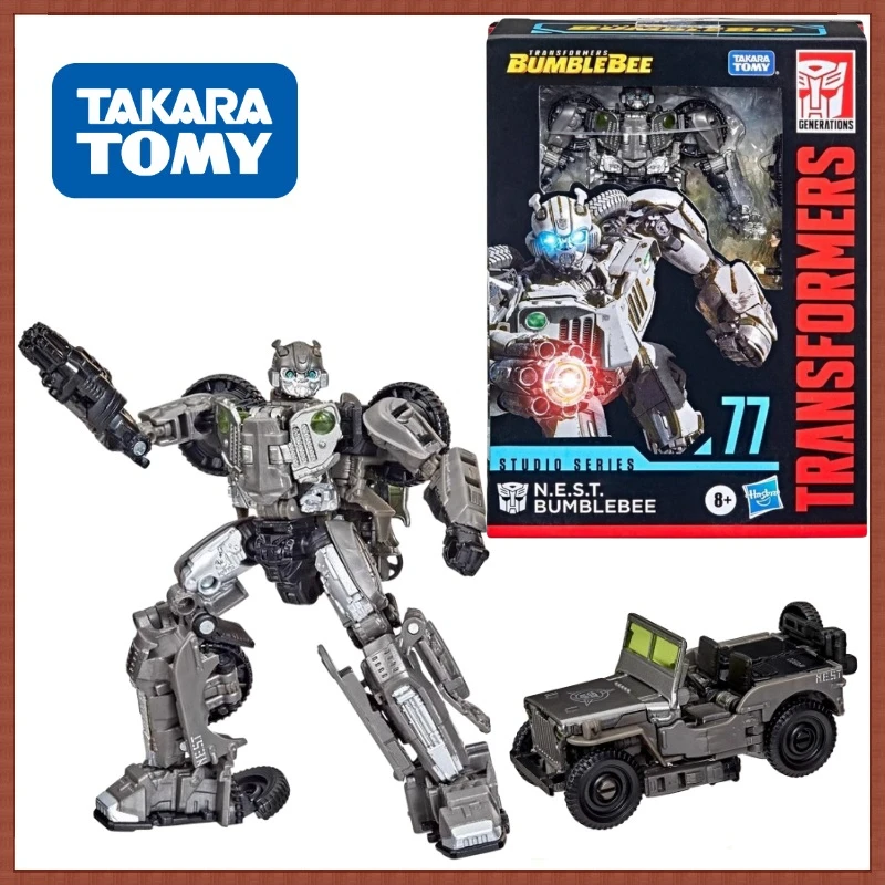 

In Stock TM Transformers Movie 6 Enhanced SS-77 Jeep Bumblebee Collect Figure Anime Robot Anime Action Models Kid Gifts Stitch