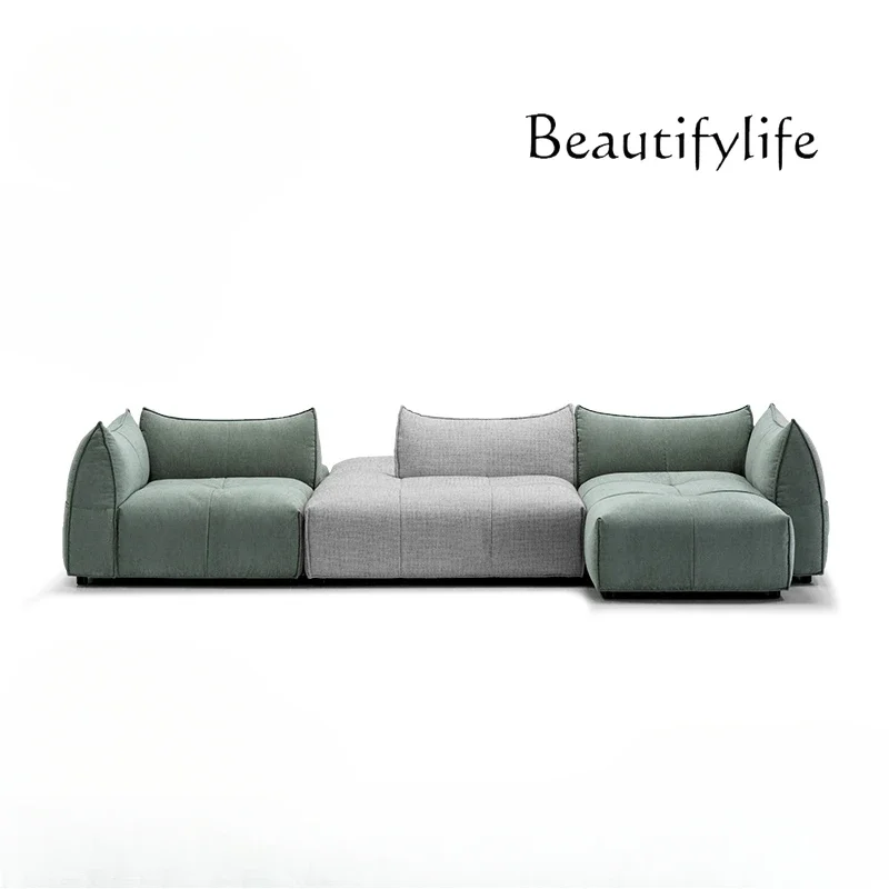 

Free combination module sofa simple retro horizontal hall double-sided seated back-to-back fabric sofa