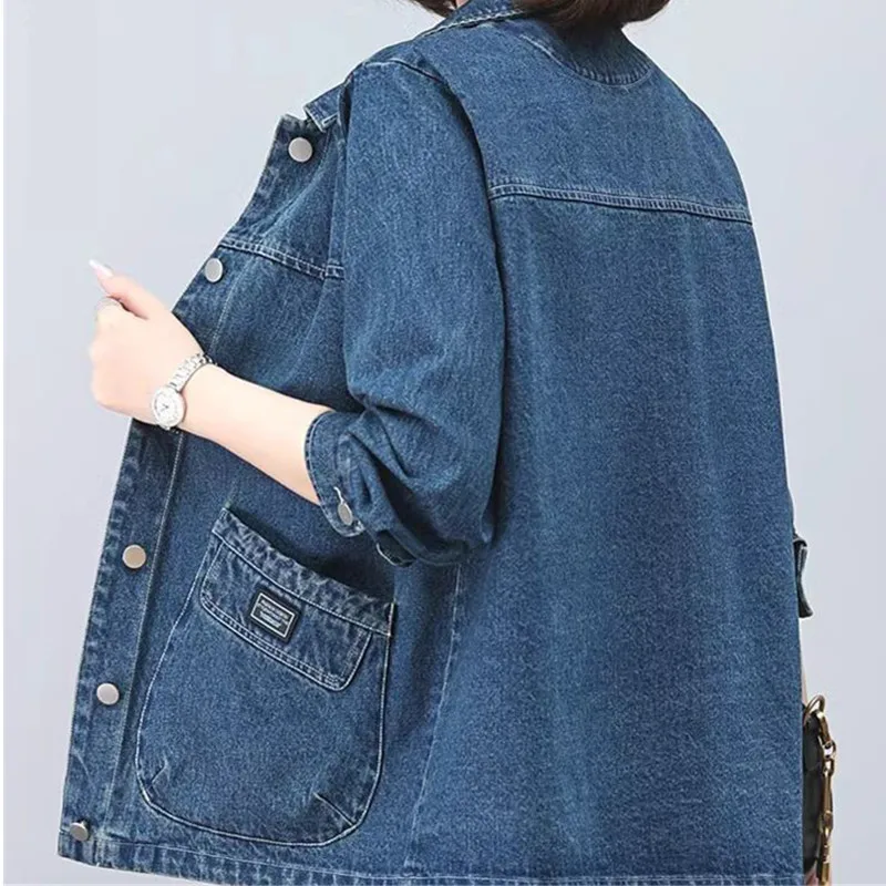 

Women's Denim Coat 2026 Spring Autumn Korean Version Ladies Top Elegant Design Sense Female Cowboy Jackets Outwear Cardigan