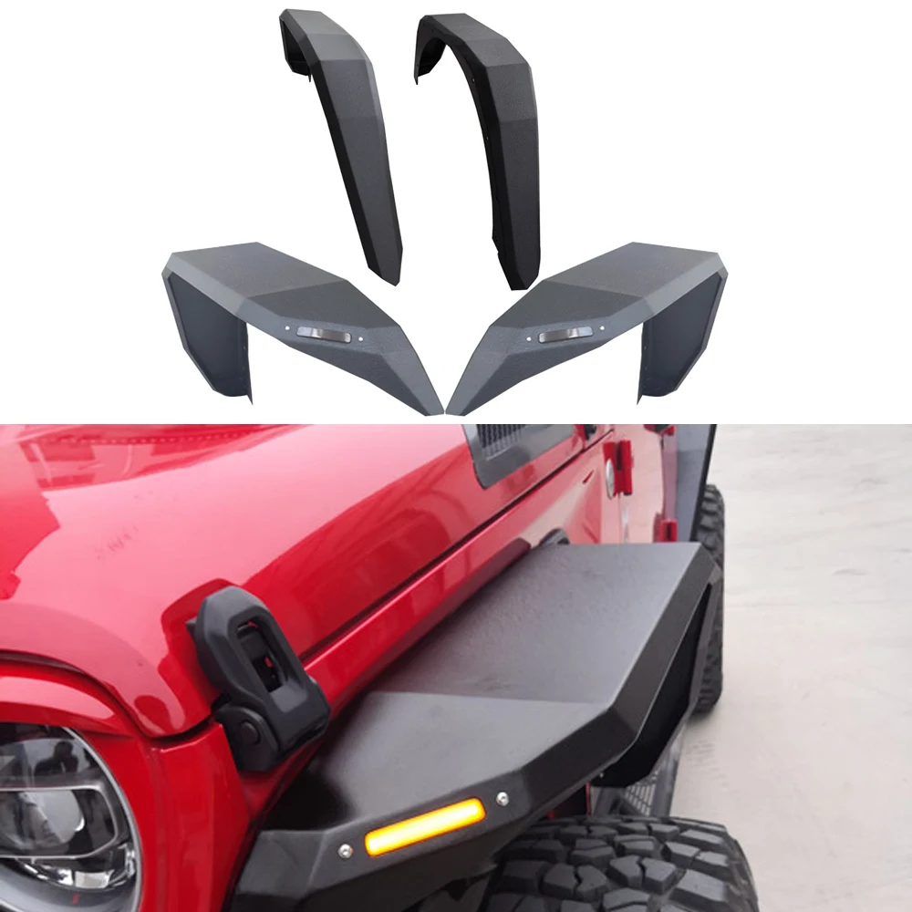 4pcs/set Lantsun JL1143 aluminum alloy fender flares For Jeep for wrangler JL 2018+