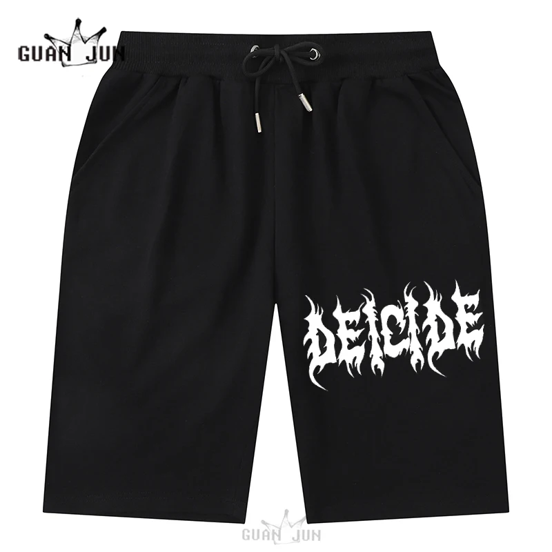 Deicide 100% Cotton Shorts Man Woman Casual Loose Beach Cotton Short Pants Harajuku Shorts Men Unisex Streetwear Clothing