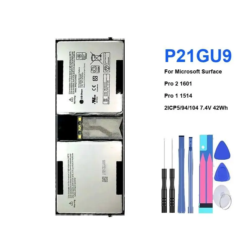 Portable Tablet Battery For Microsoft Surface Pro 2 1601 1 1514 2ICP5 94 104 P21GU9 5676Mah High Performance 