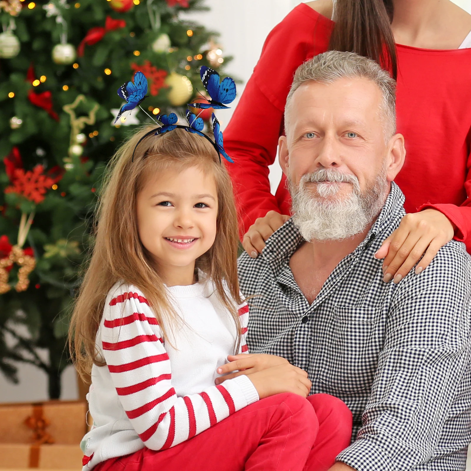 

1pc Hoop Women Party Wedding Gift Headpiece Band，Women Hoop， Butterfly Headpiece Hair Butterfly Hair Hoop Accessory For Girl