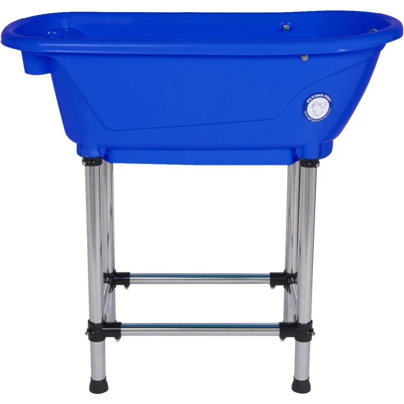 Pet dog cat washing shower grooming portable bath tub (royal blue)