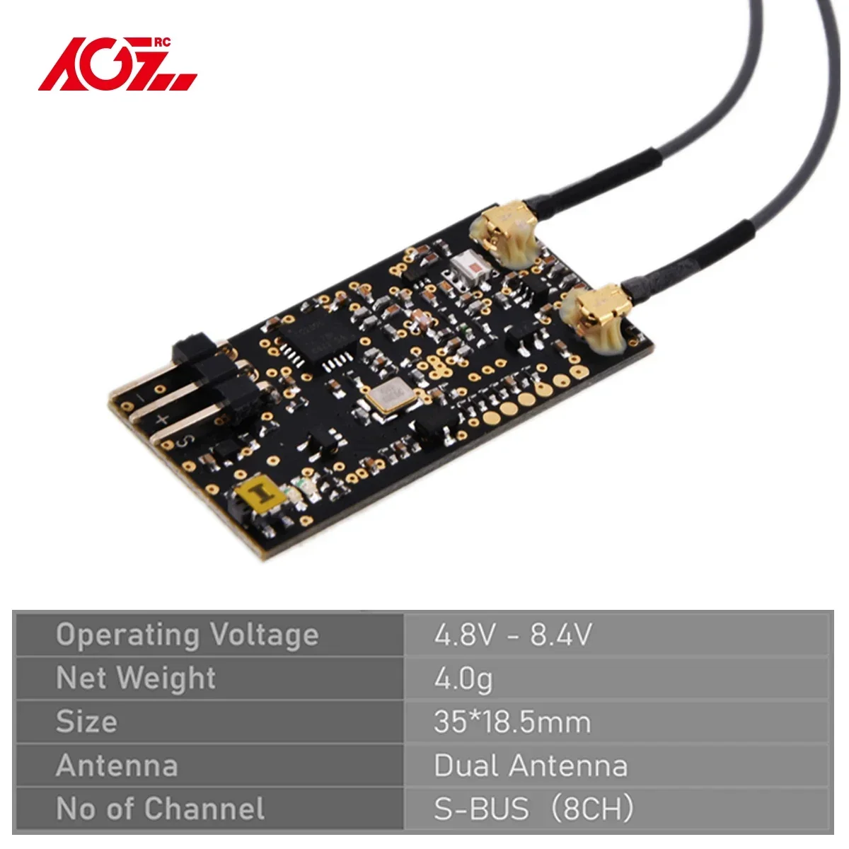 

Приемник AGFRC MRFS02, двойная антенна, совместимая с 8-канальным приемником SBUS для FPV Multirotor Futaba 18MZ 14SG 10J 8J 6J 4GRS 4PX