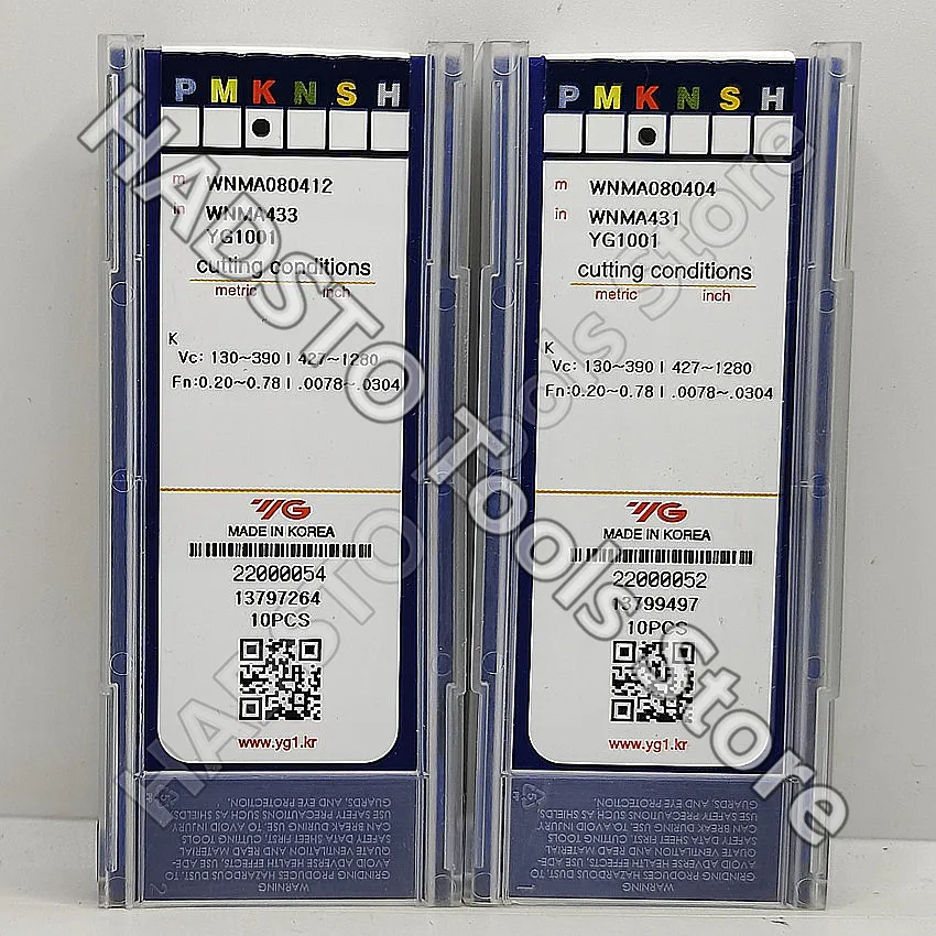 Imagem -04 - Inserções Originais do Carboneto do Cnc de yg Transformando Inserções Wnma080404 Wnma1001 Wnma080404 Yg1001 Wnma080412 Wnma431 Wnma432 Wnma433